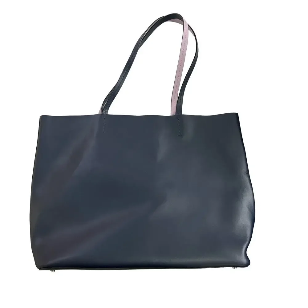 Kate Spade Zibbi Medium Leather‎ Tote Shoulder Bag & Owl Wristlet in Navy Blue